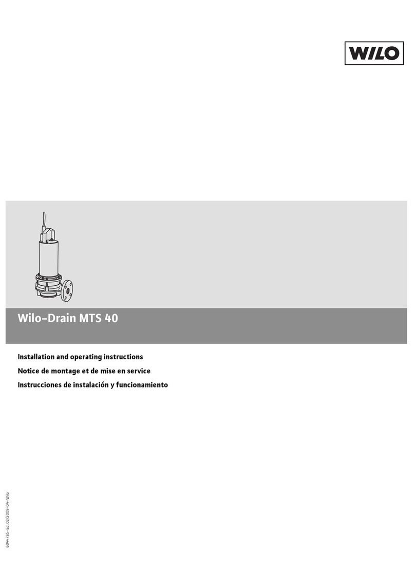 Wilo Drain MTS 40 Series Installation and operating instructions