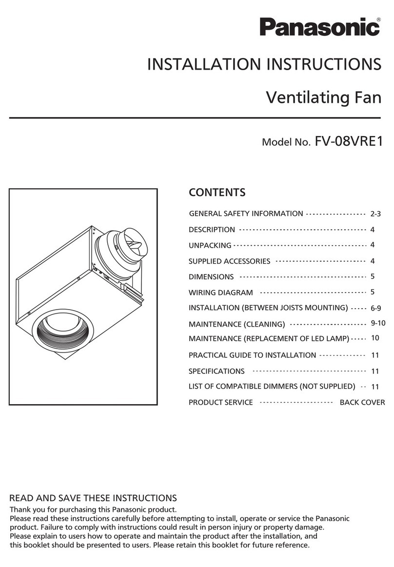 Panasonic FV-08VRE1 User manual