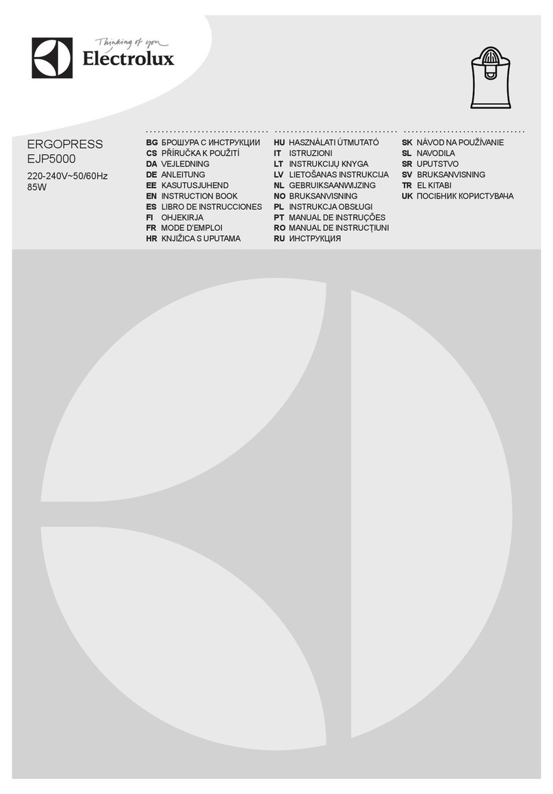 Electrolux ERGOPRESS EJP5000 User manual