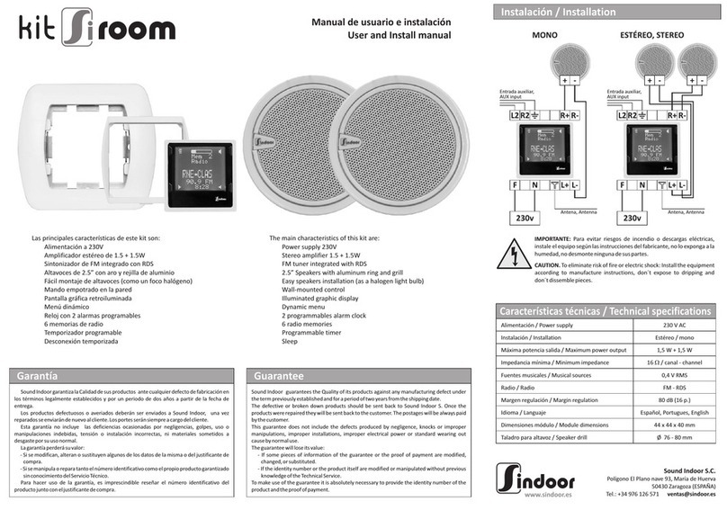 Sindoor Kit Si Room User and Install Manual