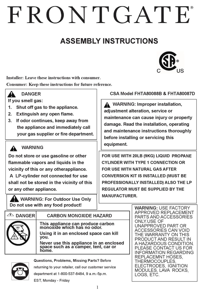 Frontgate FHTA80088B User manual