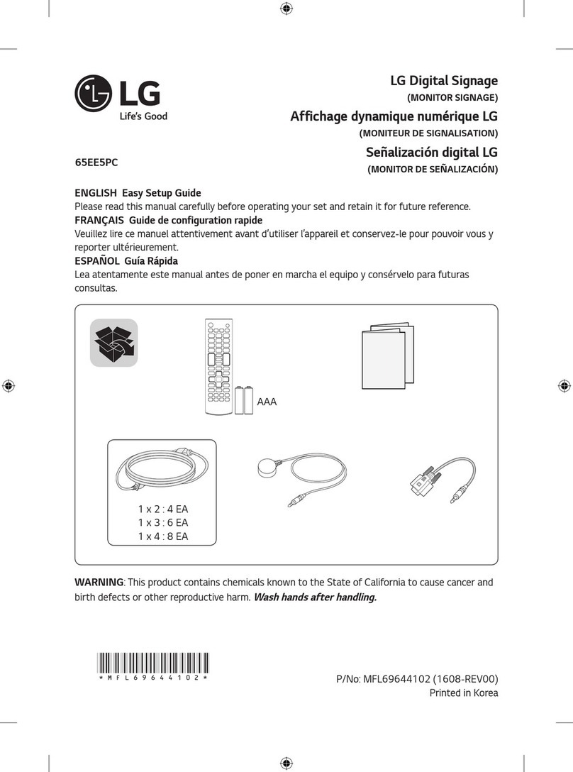 LG 65EE5PC Quick start guide