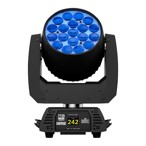 Chauvet Professional Rogue R2 Wash VW Quick reference guide Chauvet Professional Rogue R2 Wash VW Quick reference guide