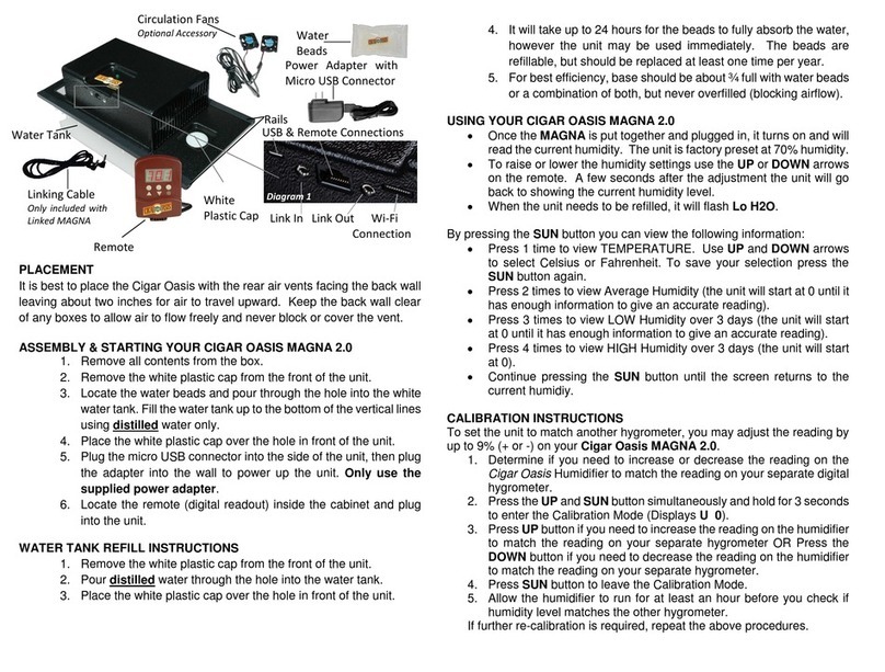 CIGAR OASIS MAGNA 2.0 quick start guide