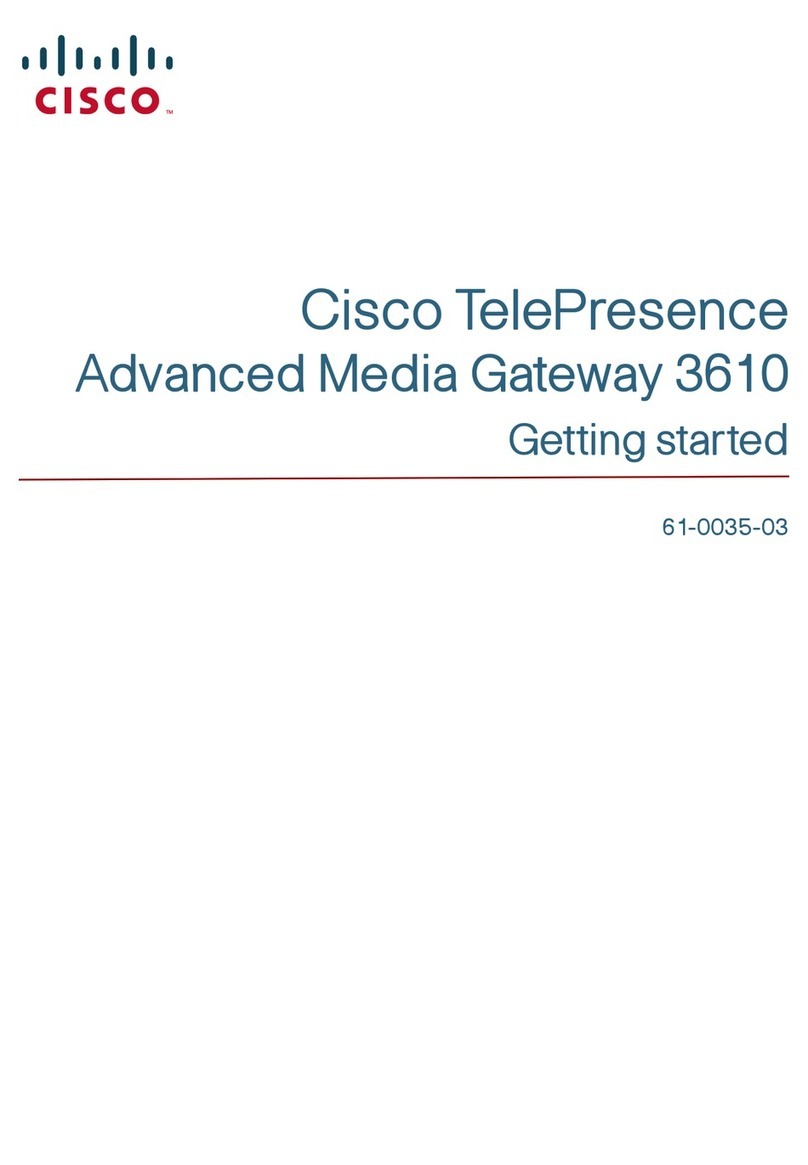 Cisco TelePresence Advanced Media Gateway 3610 User manual