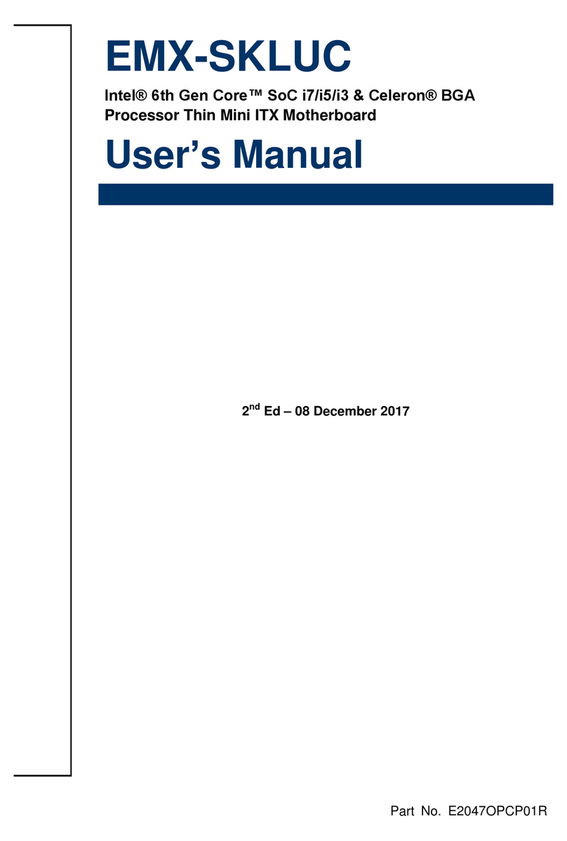 Avalue Technology EMX-SKLUC User manual Avalue Technology EMX-SKLUC User manual