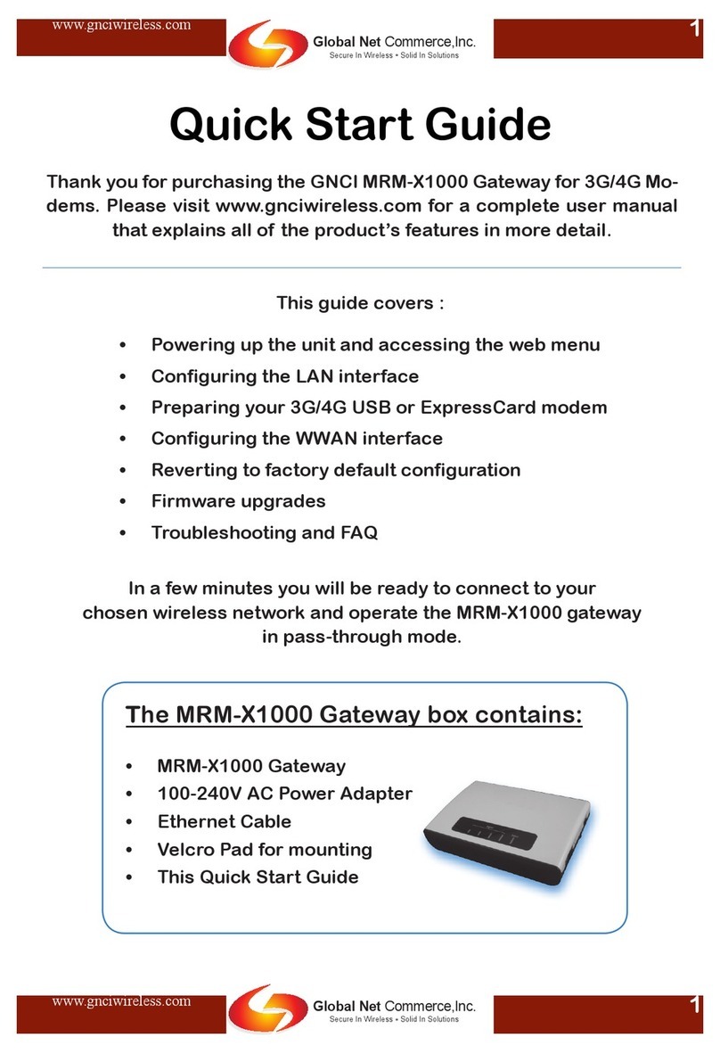 Global Net MRM-X1000 quick start guide
