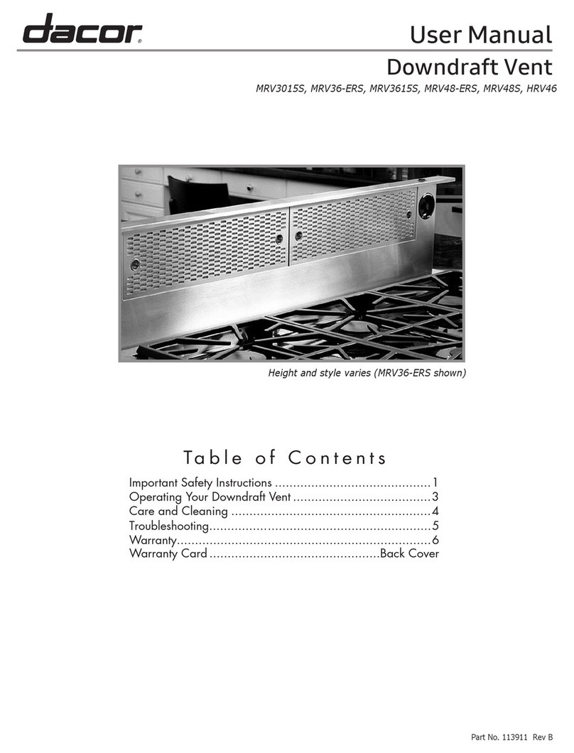 Dacor MRV3015S user manual