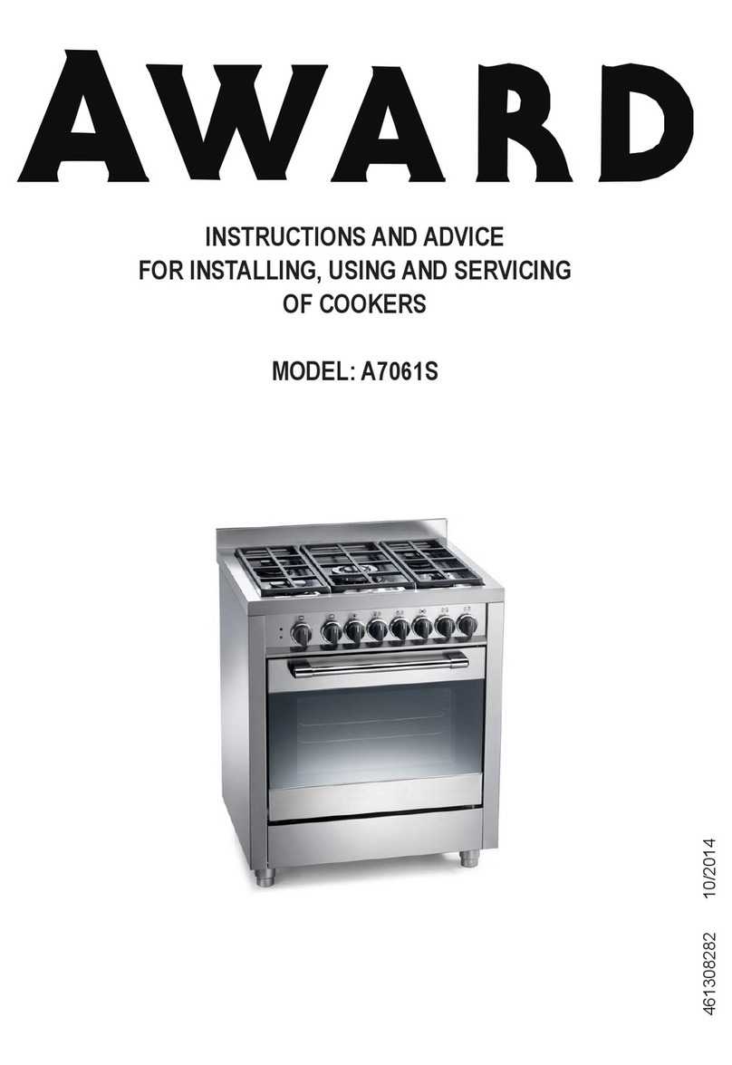Award A7061S Instructions and advice for installing, using and servicing