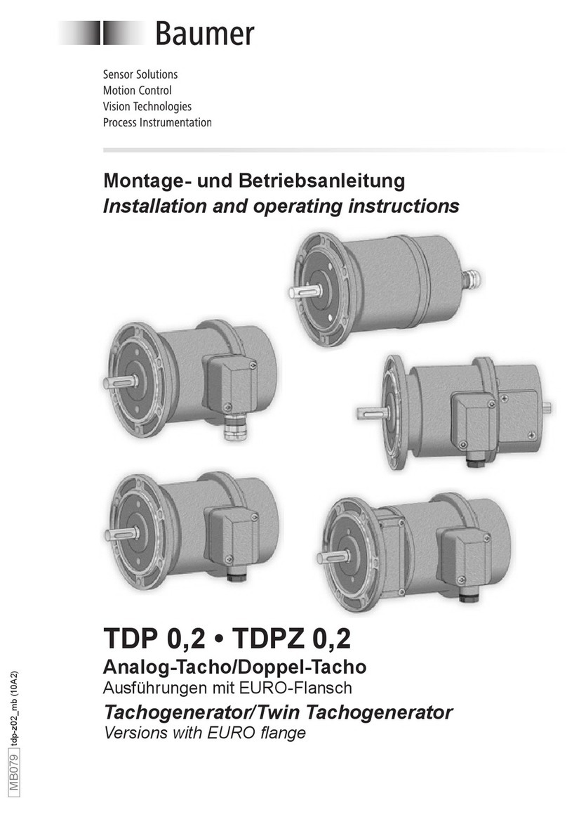 Baumer HUBNER TDP 0,2 Series Installation and operating instructions