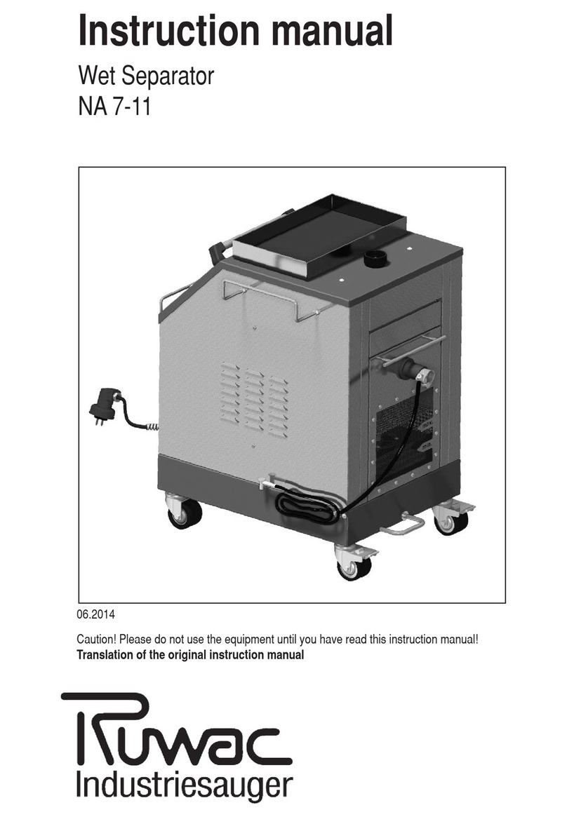 Ruwac industriesauger NA 7-11 instruction manual