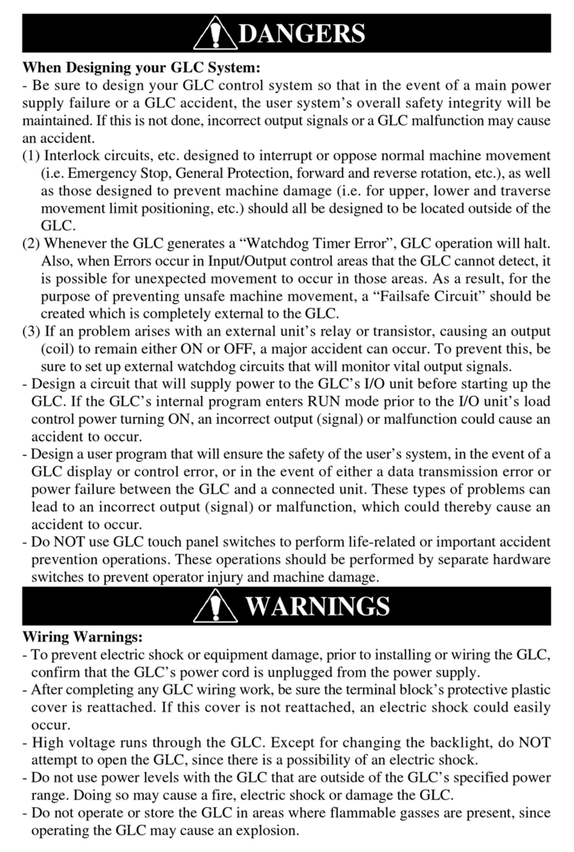 Pro-face GLC300-TC41-24V Operation instructions