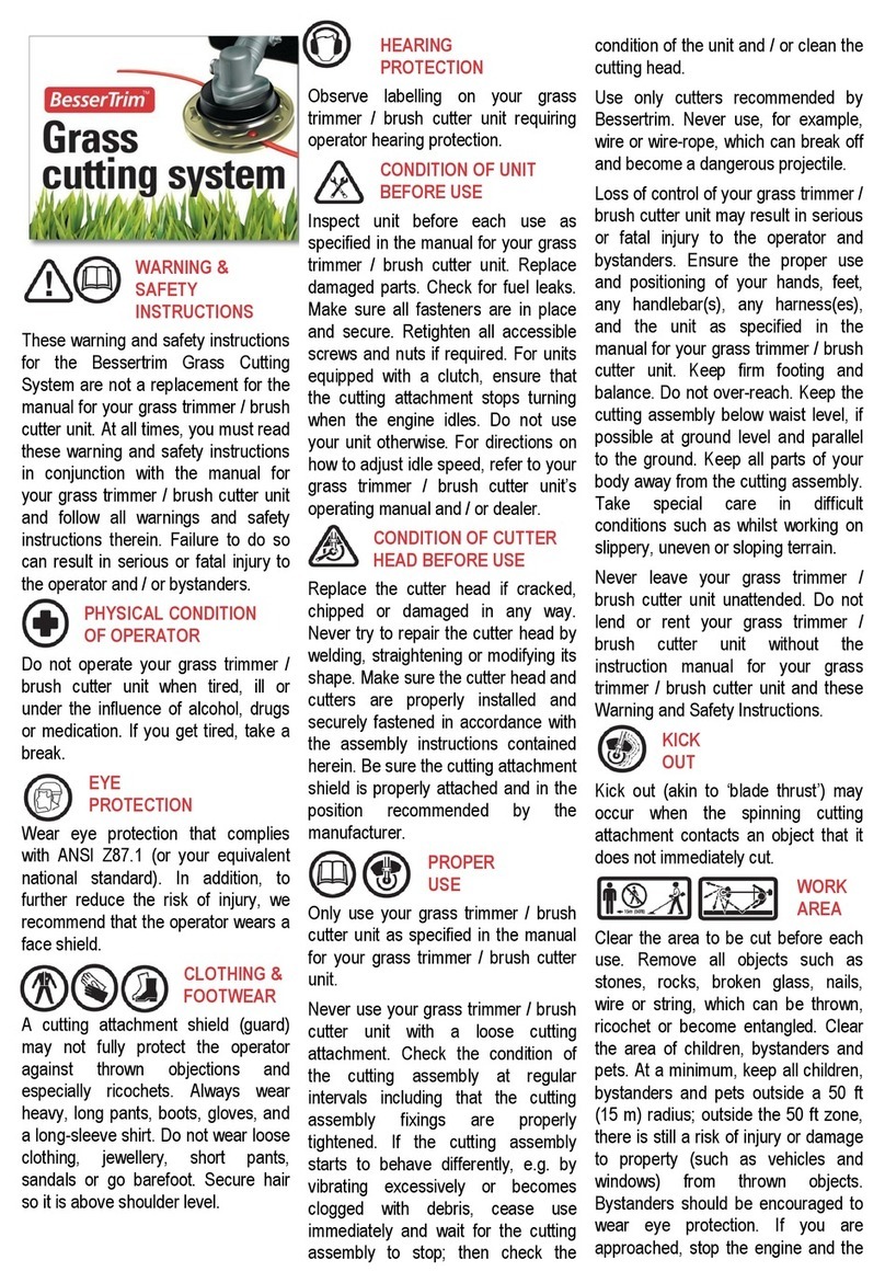 Bessertrim Grass Cutting System quick start guide