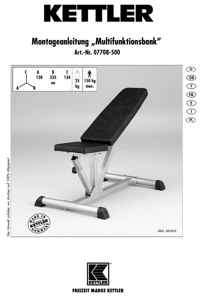 Kettler Multifunktionsbank 07708-500 manual