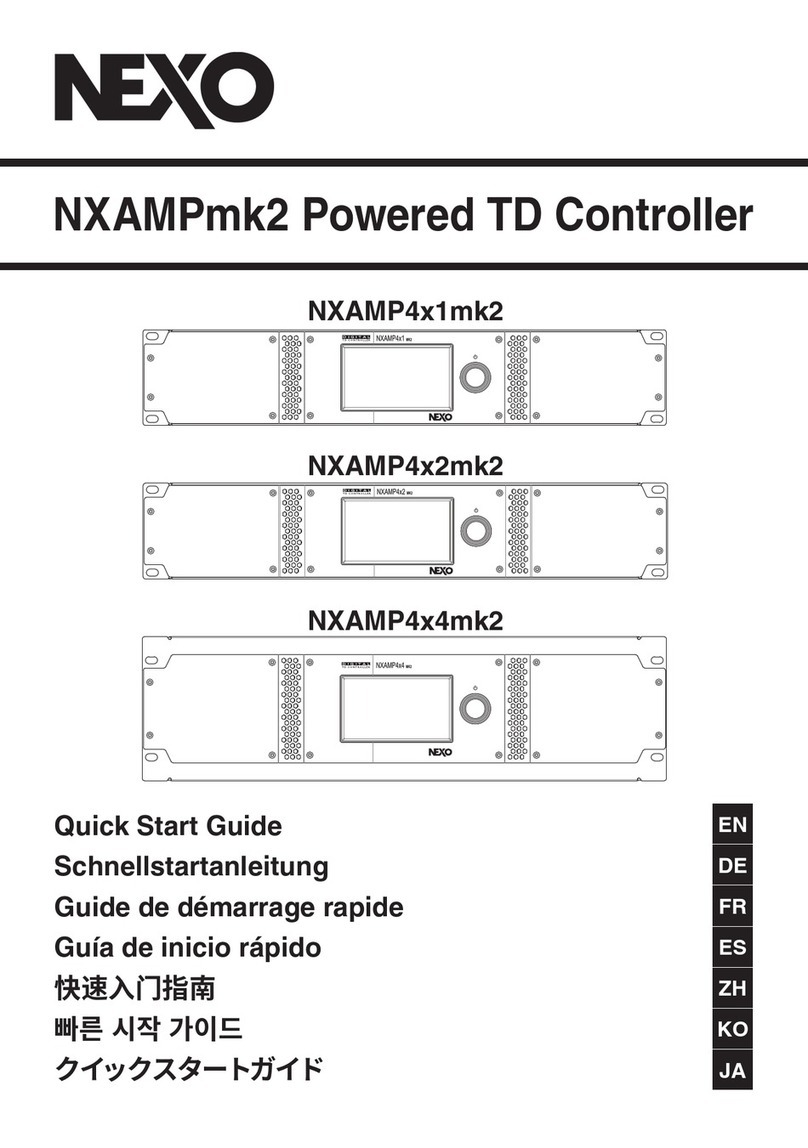 Nexo NXAMPmk2 Series quick start guide