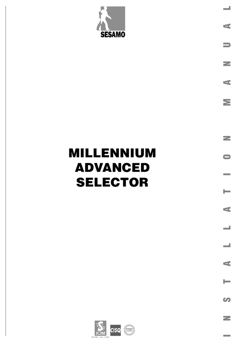 Sesamo MILLENNIUM ADVANCED SELECTOR installation manual