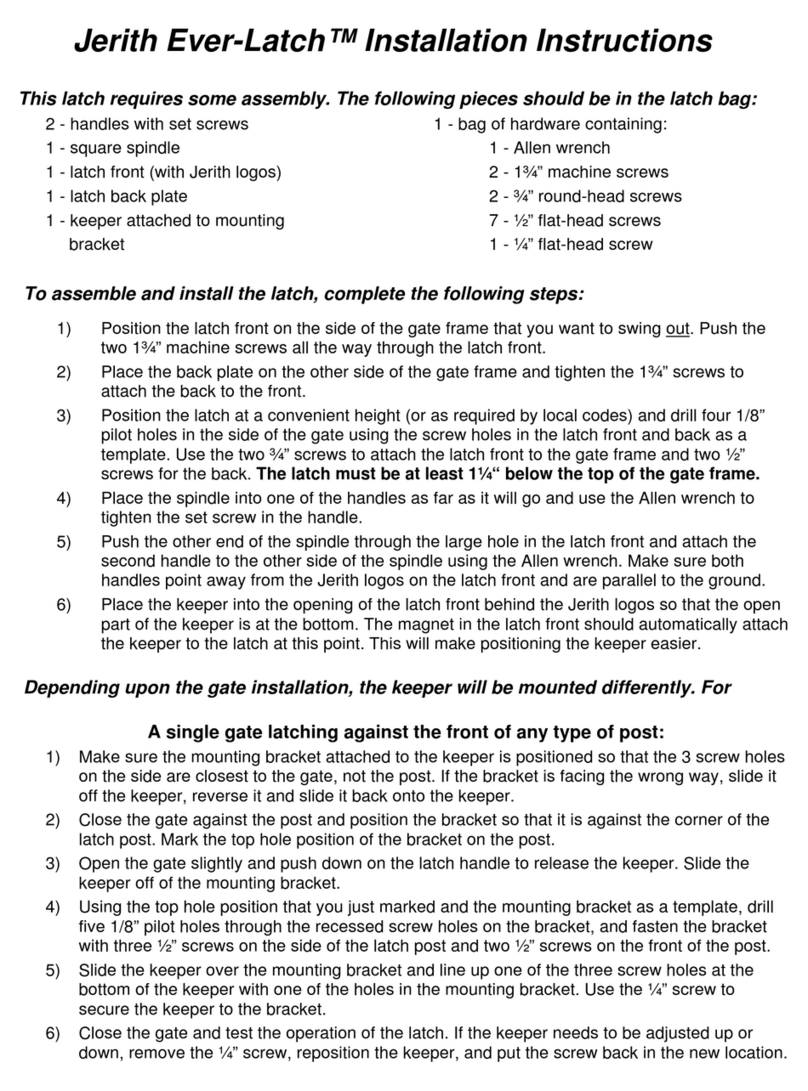 Jerith Ever-Latch installation instructions