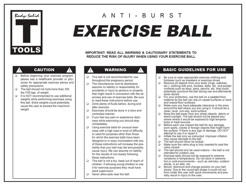 Body Solid Exercise Ball quick start guide