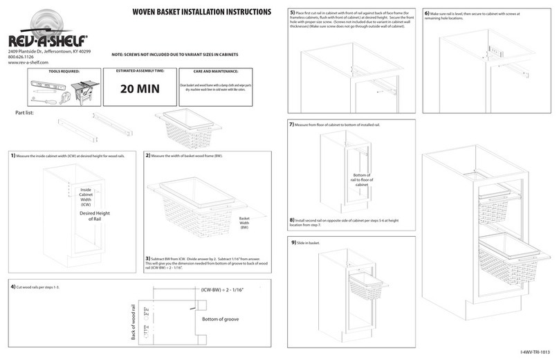 Rev-A-Shelf WOVEN BASKET User manual Rev-A-Shelf WOVEN BASKET User manual