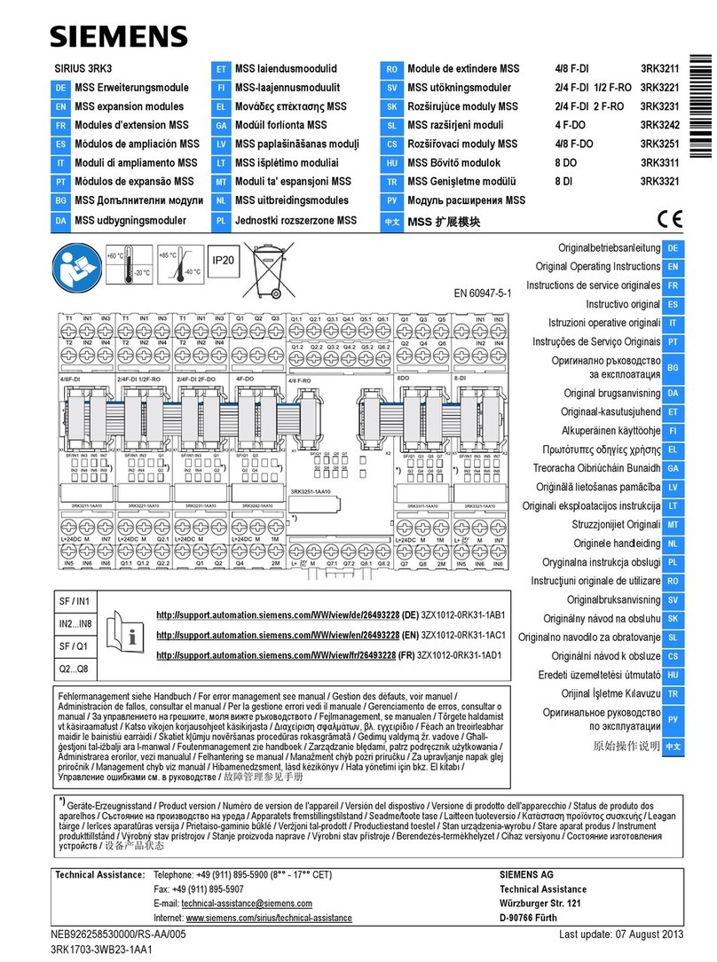 Siemens SIRIUS 3RK3 User manual