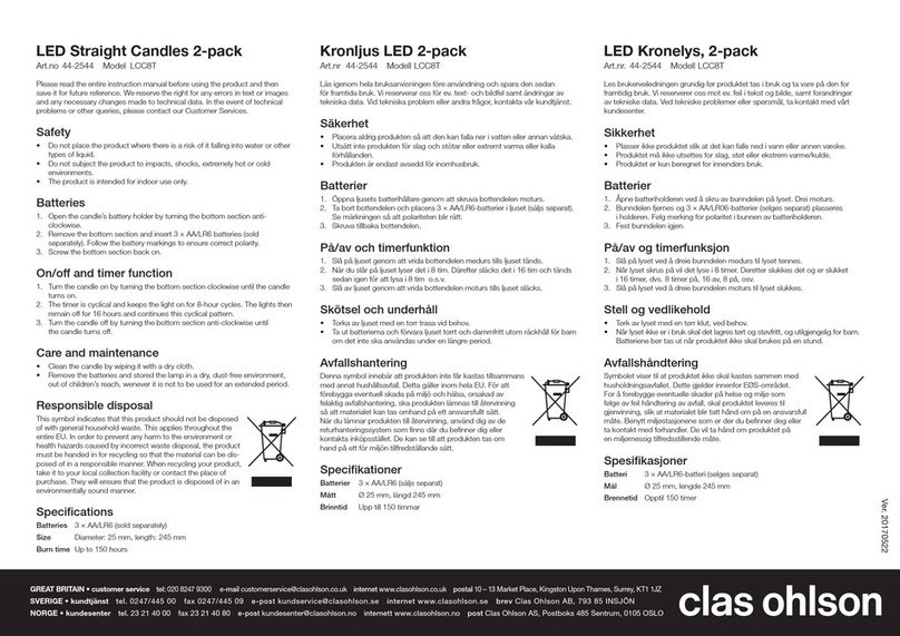 Clas Ohlson LCC8T instruction manual