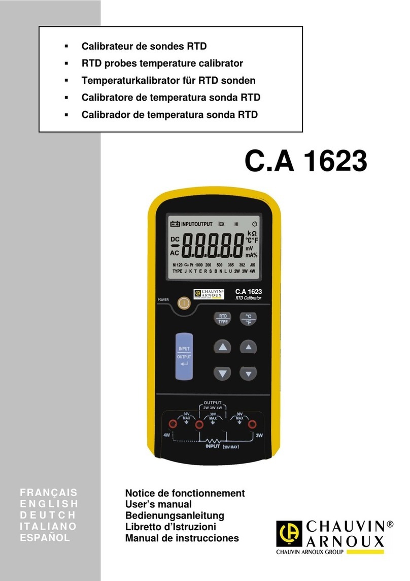 Chauvin Arnoux C.A 1623 User manual