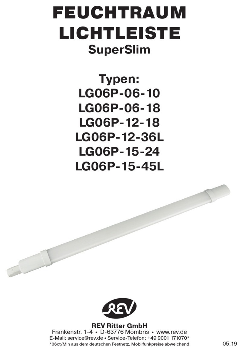 REV Damp roomLight strip Operating instructions