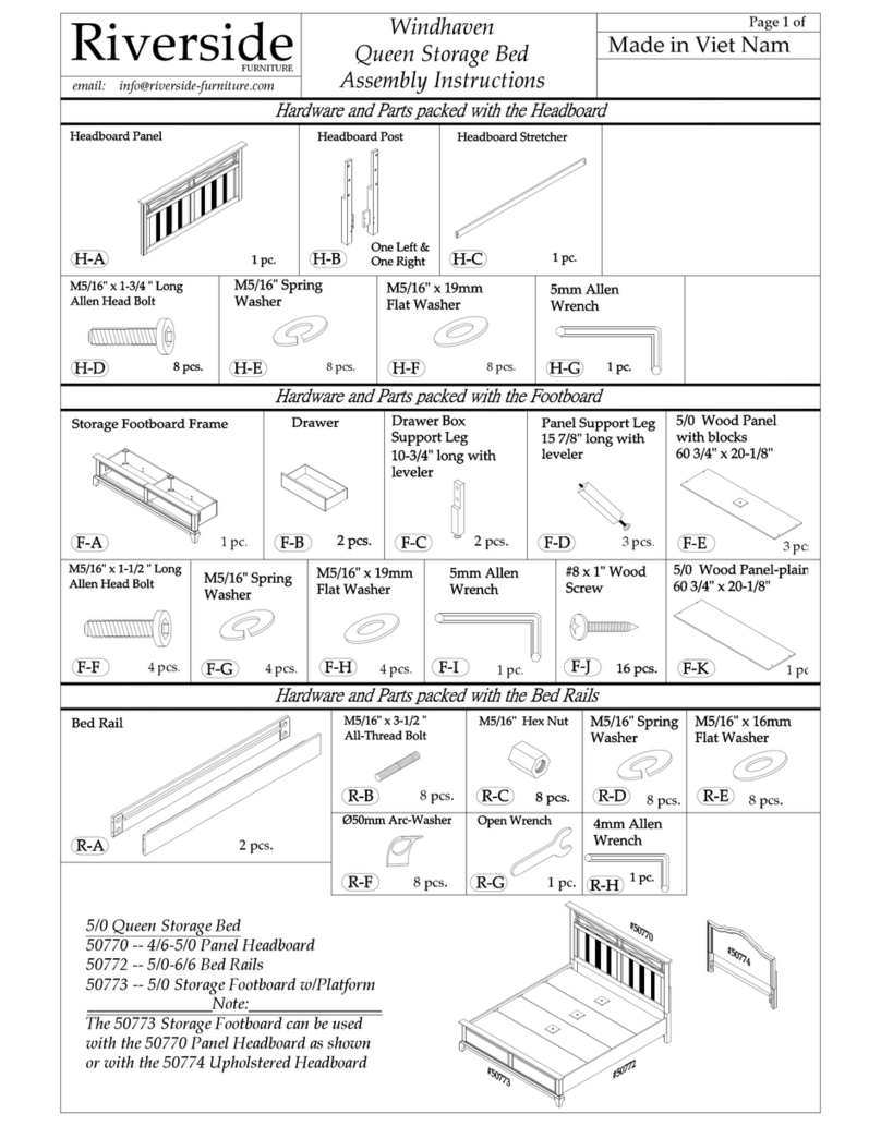 Riverside Windhaven Assembly instructions Riverside Windhaven Assembly instructions