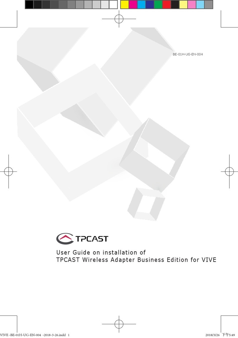 TPCAST VIVE User Guide on Installation