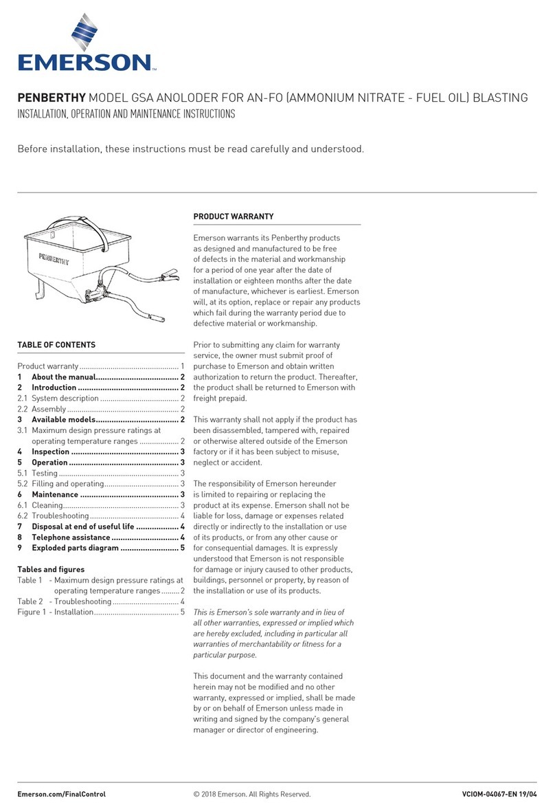 Emerson PENBERTHY GSA Manual Emerson PENBERTHY GSA Manual