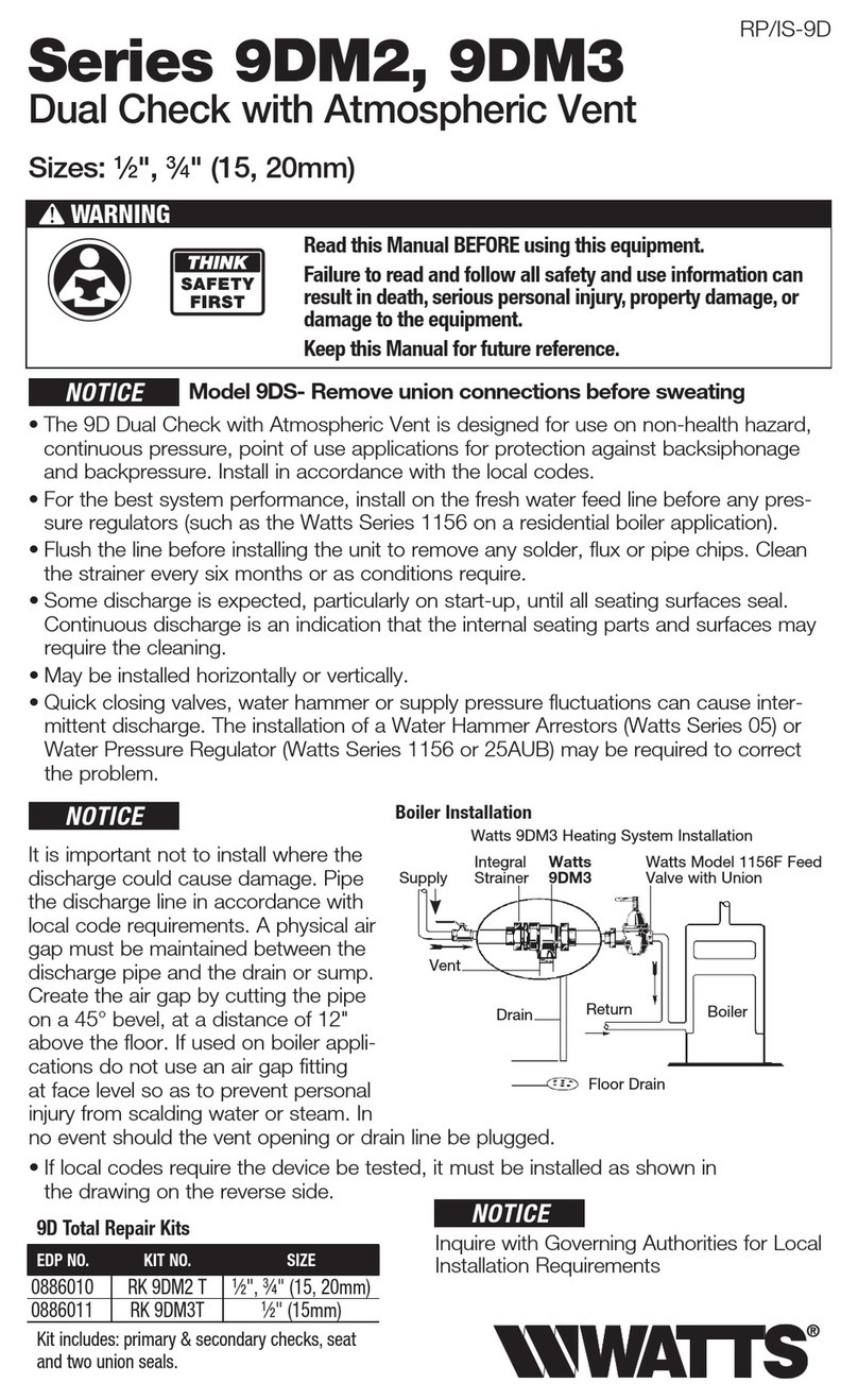 Watts 9DS Series User manual
