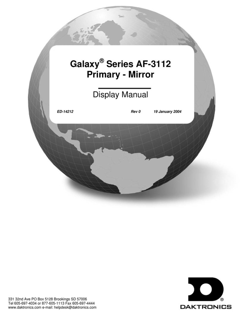 Daktronics Galaxy AF-3112 Primary Series User manual