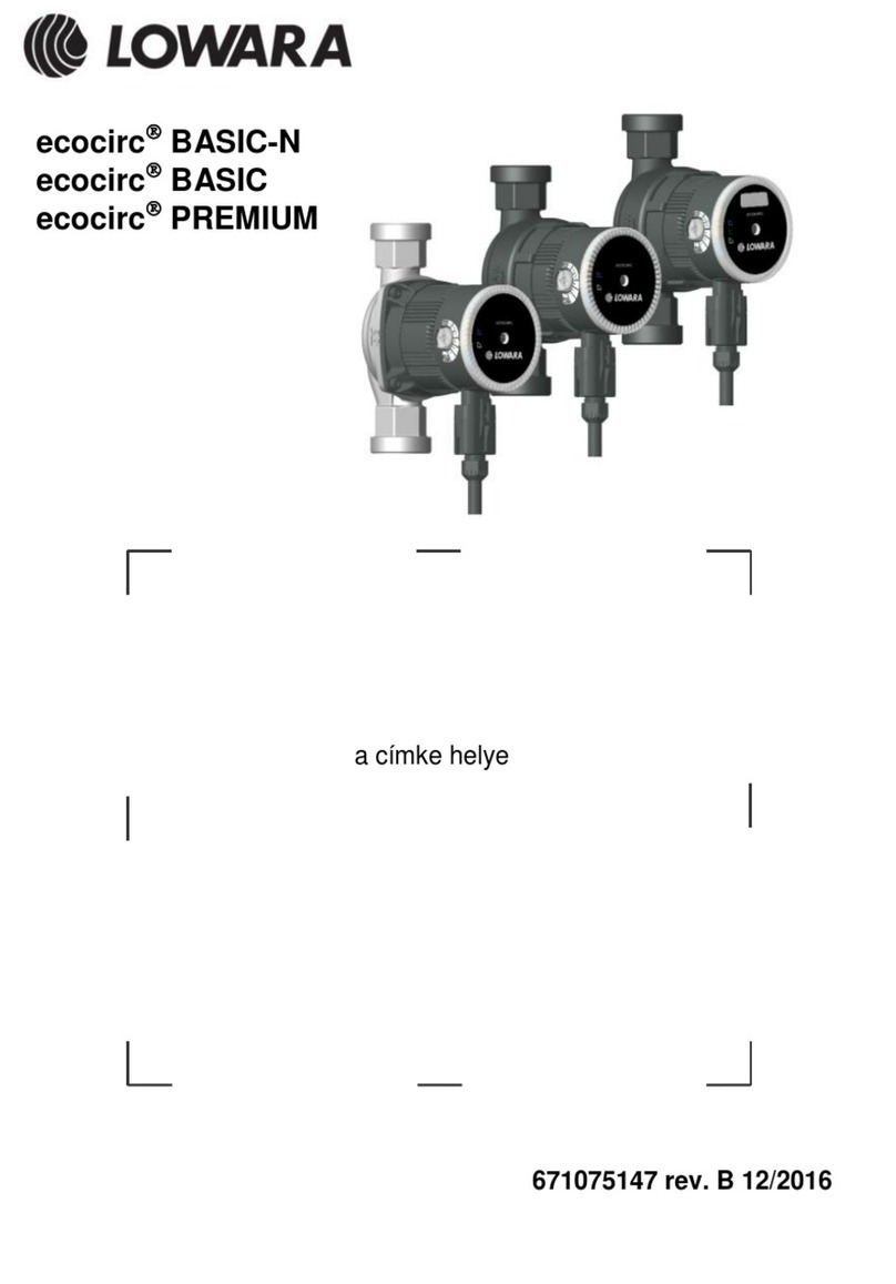 Lowara ecocirc BASIC-N Installation and operating instructions