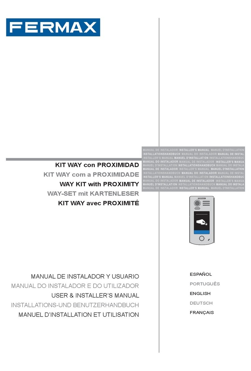 Fermax WAY KIT with PROXIMITY User& installer's manual Fermax WAY KIT with PROXIMITY User& installer's manual