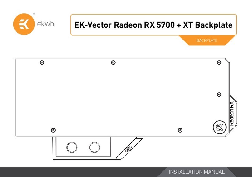 ekwb EK-Vector Radeon RX5700 + XT Backplate installation manual