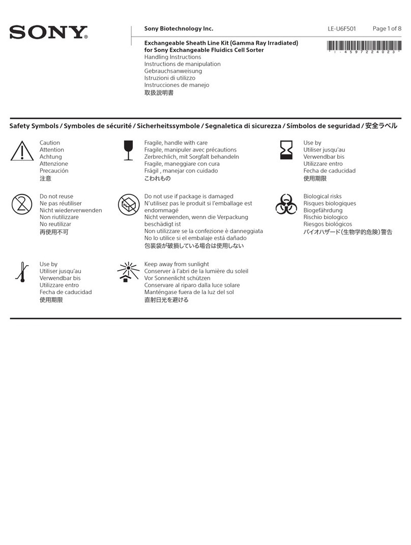 Sony LE-U6F501 Handling instructions