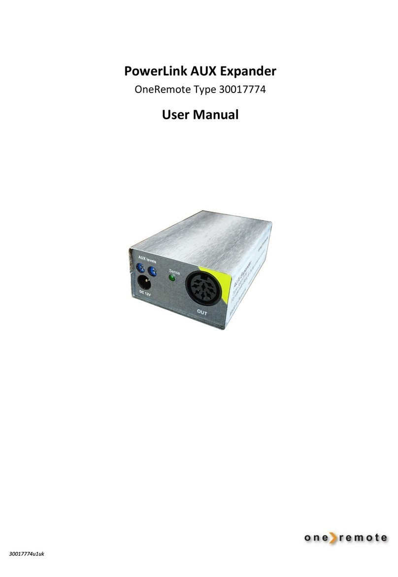 One Remote 30017774 User manual