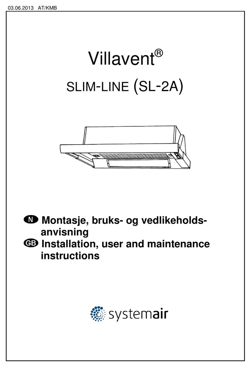 System air Villavent SLIM-LINE SL-2A Operating instructions