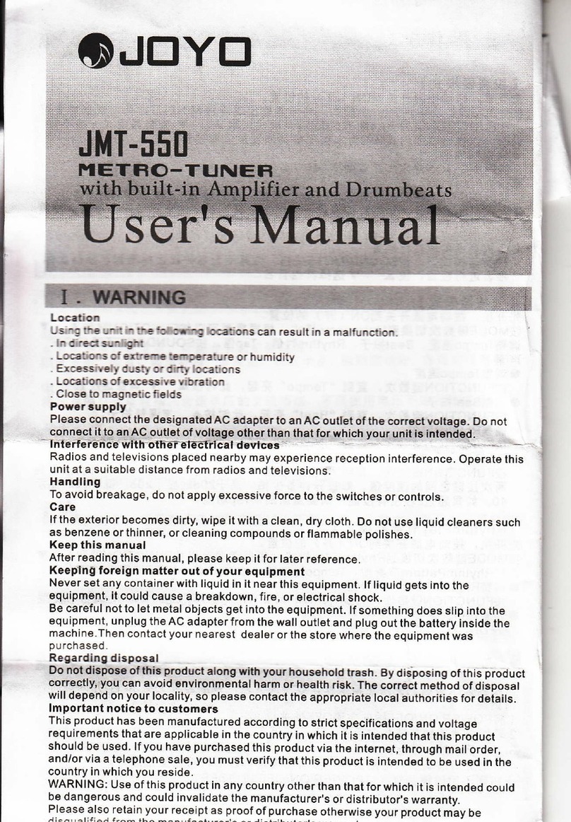 Joyo JMT-550 user manual