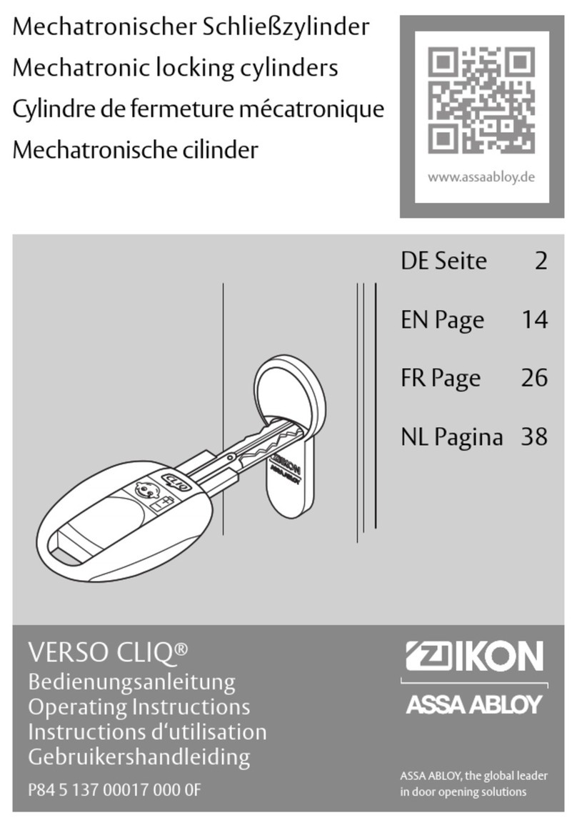 Assa Abloy IKON VERSO CLIQ operating instructions
