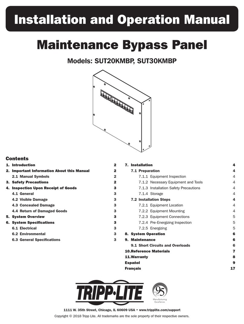 Tripp Lite SUT20KMBP User manual