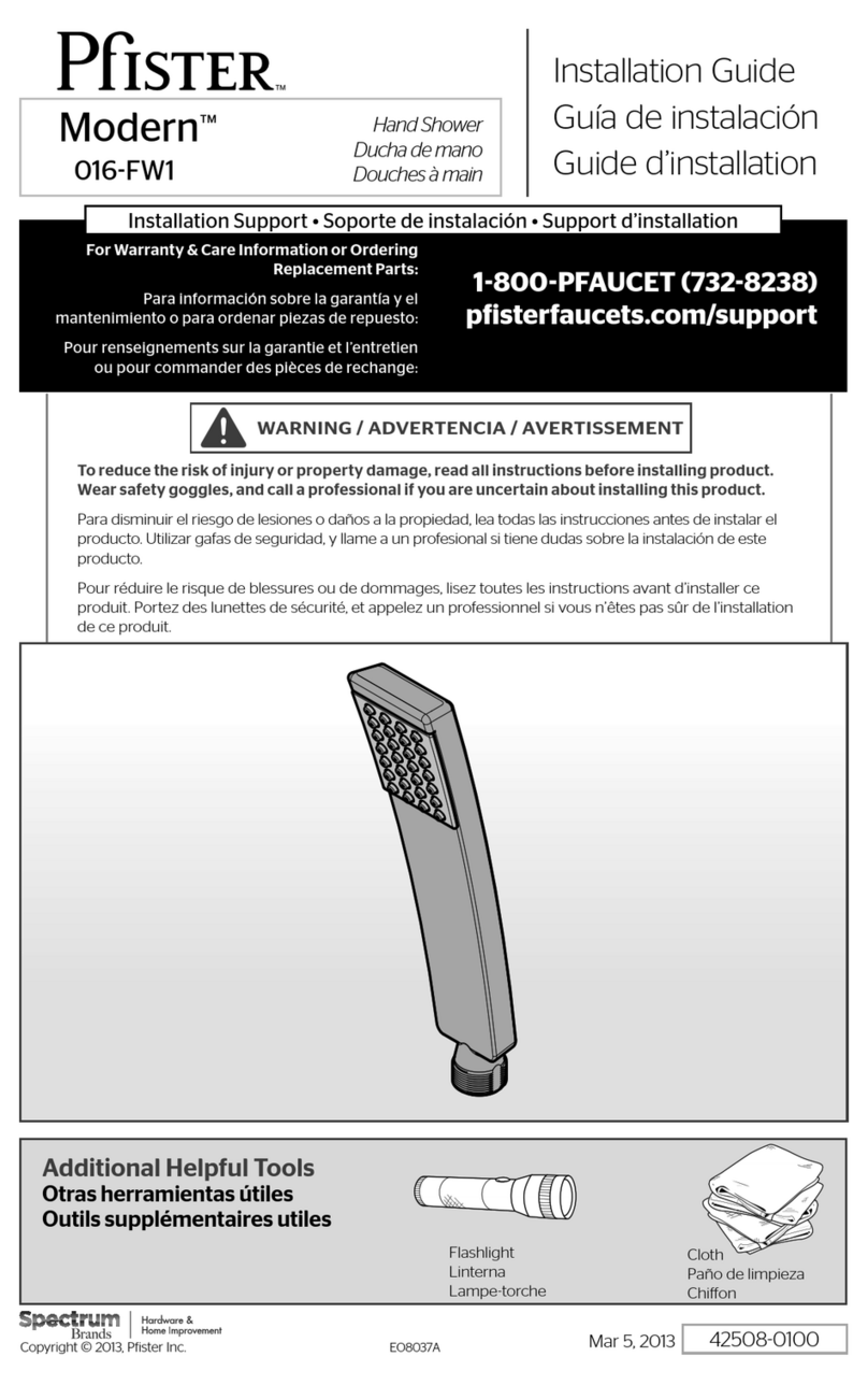 Pfister Modern 016-FW1 User manual Pfister Modern 016-FW1 User manual