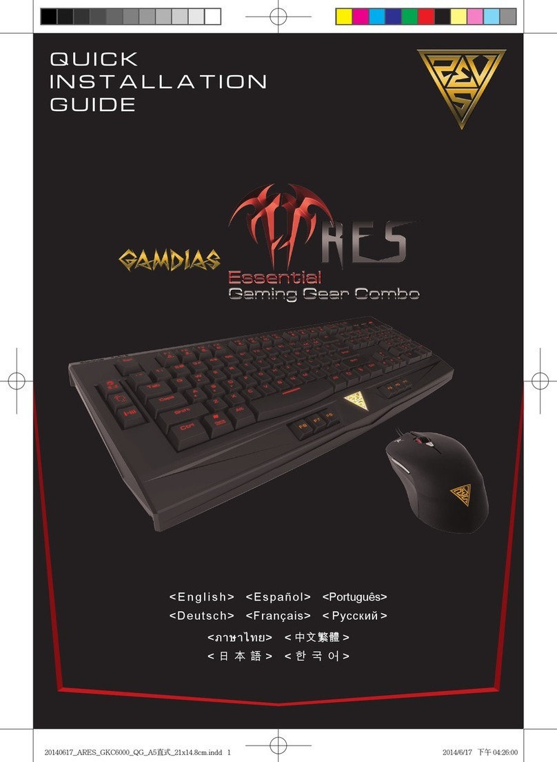 GAMDIAS ARES GKC6000 Quick installation guide