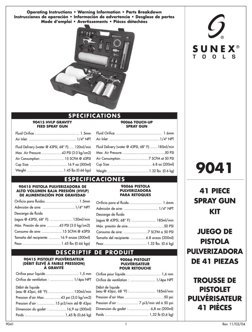Sunex 9041 operating instructions