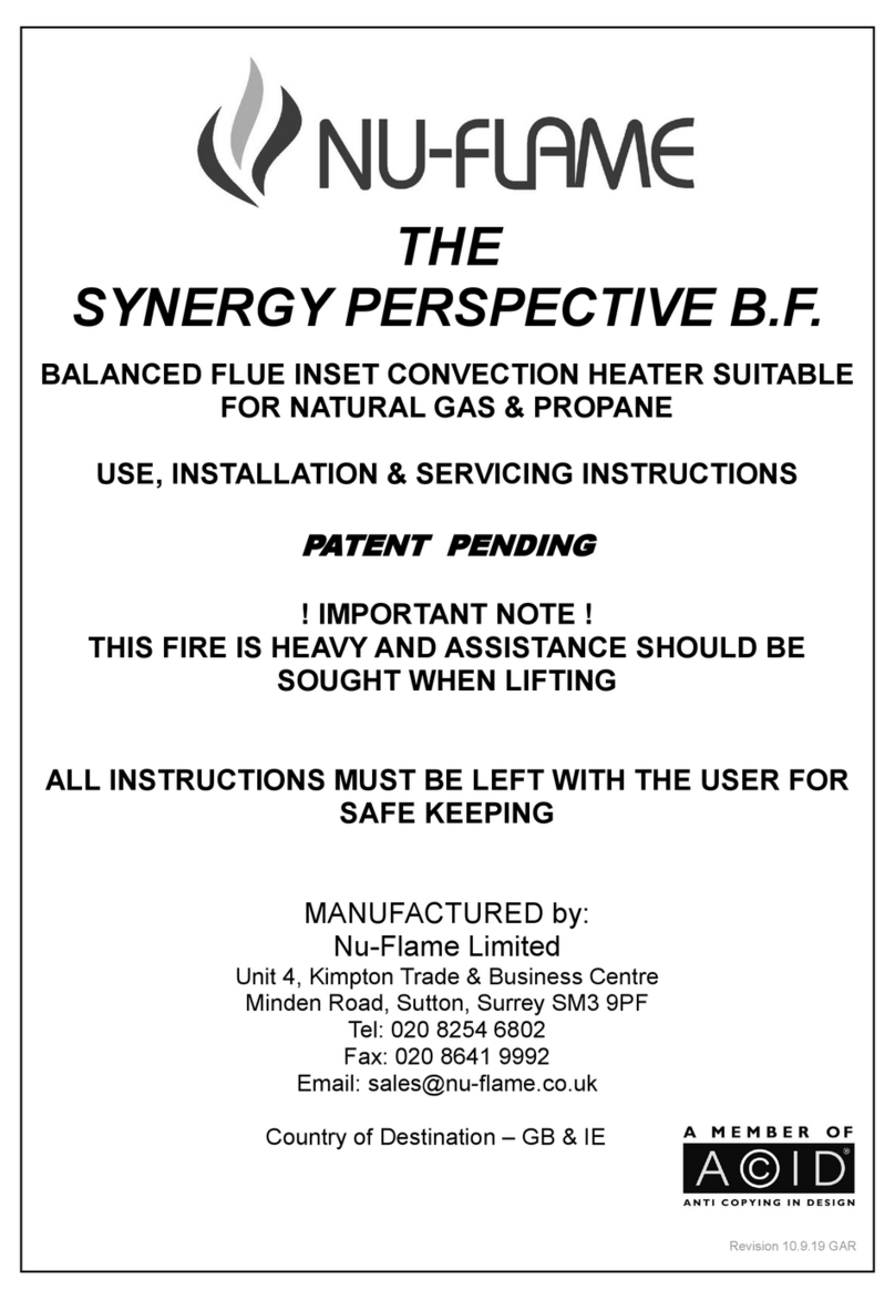 Nu-Flame Synergy Perspective BF Use, installation & servicing instructions