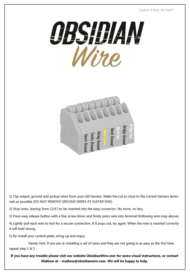 Obsidian Wire Custom 4-Way for Tele User manual