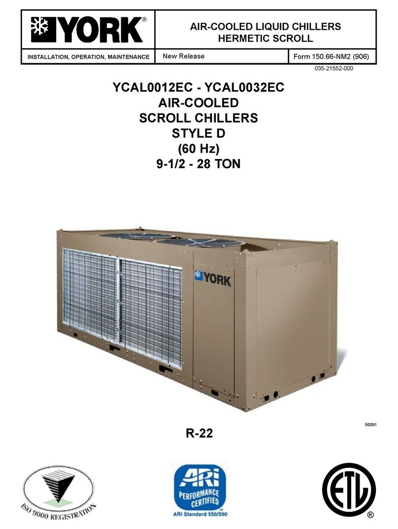York YCAL0012EC Installation operation & maintenance