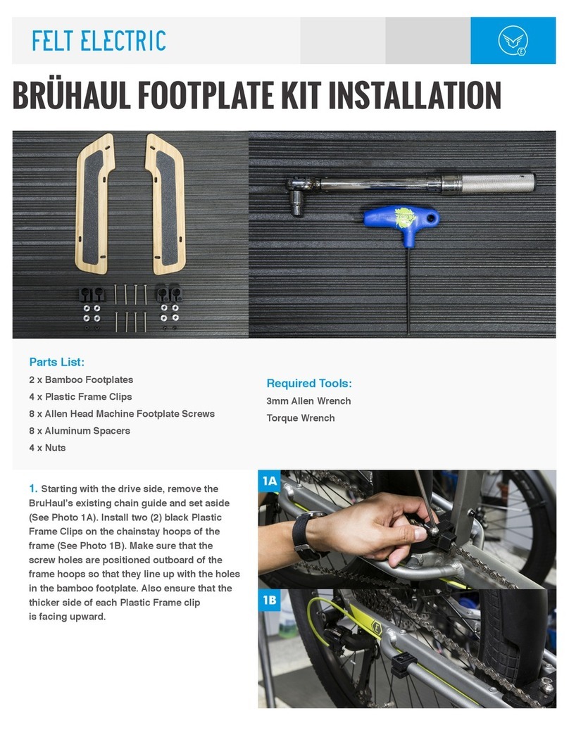 Felt BRUHAUL FOOTPLATE KIT installation guide
