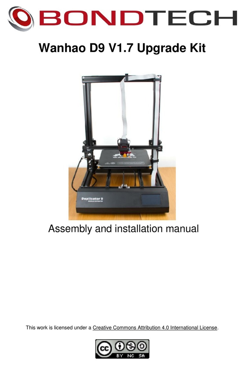 Bondtech Wanhao D9 V1.7 Assembly and installation manual