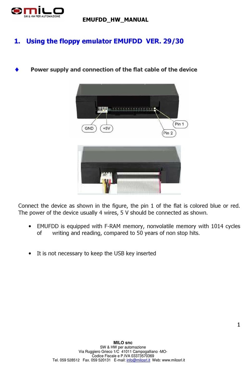 Milo EMUFDD User manual